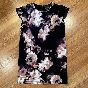 Cynthia Rowley Floral Printed Velvet/Velour Dress - Size Large